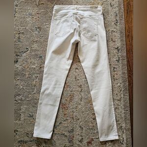 AG White Skinny Jeans Sz 27 With 28" Inseam, Excellent Condition